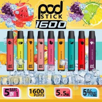 Pod Stick 1600 Disposable Device - 10Pcs/Pack